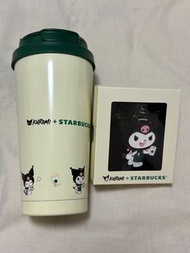出全新 星巴克Starbucks x Kuromi 不鏽鋼水樽連金屬鎖匙扣現貨（送飲品券/食品券/咖啡豆券，任揀一張送）