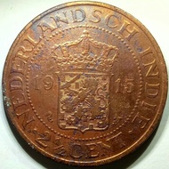 Uang koin kuno Benggol 2½ Cent 1915 Bagus Tp 289