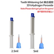 2.5ml/5ml Dental Bleaching Gel Tooth Whitener Dual Barrel Syringe Teeth Whitening Gel 35%hydrogen Pe