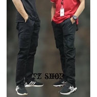 kargo pants/seluar kargo 6 poket kain tebal kualiti terbaik💯