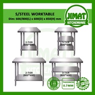60CM/80CM X 60CM(2FT) Stainless Steel Kitchen Worktable / Meja / Working Table / Workbench