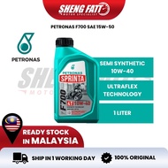 PETRONAS F700 SAE 10W-40 Semi Synthetic Minyak Hitam Yamaha Honda Ducati Superbike 100% Original