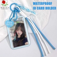 Ins Double-Sided Transparent Card Holder Retractable lanyard Strap ID Case Photocard Holder CP Gift