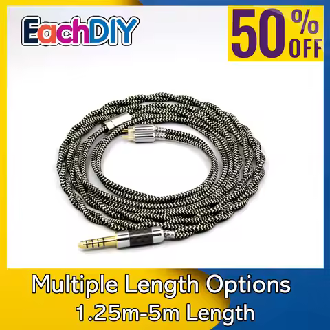 2 Core 2.8mm Litz OFC Earphone Shield Braided Sleeve Cable For 0.78mm BA Westone W4r UM3X UM3RC JH13