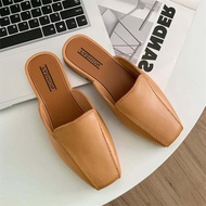 Fashionable Flat Heel Mules Casual Solid Color Indoor Outdoor Wear Head Cover Sandals DHgate Hallo S