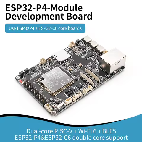 ESP32-P4 Module Dual-core RISC-V Development Board, ESP32P4+ESP32-C6 Core Board, RJ45 100Mbps Networ