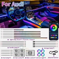 RGB 22in1 Car Interior Acrylic Car Ambient Lights For  Audi RS3 RS4 RS5 RS6 RS Car Decorative Light 