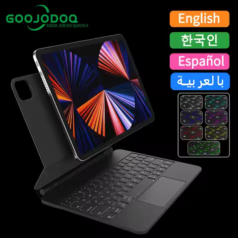 Backlight Magic Keyboard for iPad Pro 13 M4 2024 12.9 M2 for iPad Pro 11 10th Gneration iPad Air 6 A