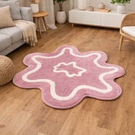 Amoeba pink carpet 100cm