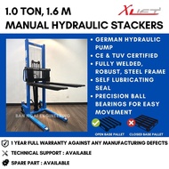 X-LIFT 1 ton, 1.6m Stacker Heavy Duty Premium Manual Hand Hydraulic Stacker Hand Lift Hand Jack | 1 