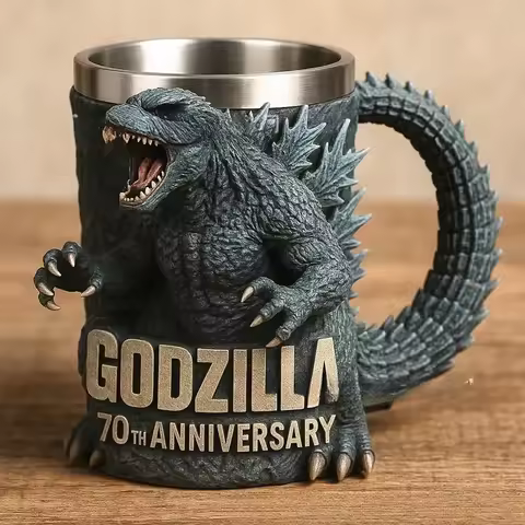 13cm New Godzilla 70th Anniversary3Dmug Godzilla 70th Anniversary Resin Mug Decorative Gift