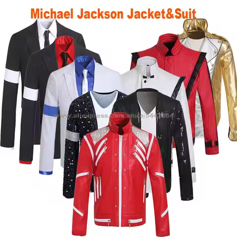 MJ Michael Jackson Jacket Suit Coat Beat IT Thriller Dangerous Billie Jean Smooth Criminal BAD Outer