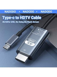 Usb C 轉 Hdmi 電纜 6.6 英尺 |適用於家庭辦公的 4k@60hz Type-c 轉 Hdmi 2.0 線(兼容 Thunderbolt 3/4),適用於 Macbook Pro/air、galaxy S8 至 S23、ipad Pro、imac、surface、戴爾 - 黑色