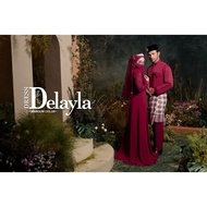 BRIDAL WEDDING | SET NIKAH SANDING | SET TUNANG | DRESS LACE DELAYLA MAROON | BAJU MELAYU MODEN