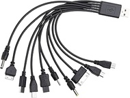 USB to Multi Plug Cell Phone Cable 10 in 1 USB Cable for Smartphone Cable 20CM 7.87in