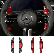 For Mercedes Benz 2023 A C E S Class W206 C200 C300 E53 AMG Line EQS Car Steering Wheel Carbon Fiber Paddle Shifter Extension Stickers Accessories