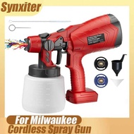 1000ML Cordless Spray Gun Milwaukee 18V Battery Electric HVLP Rechargeable Paint Sprayer For Car Hom