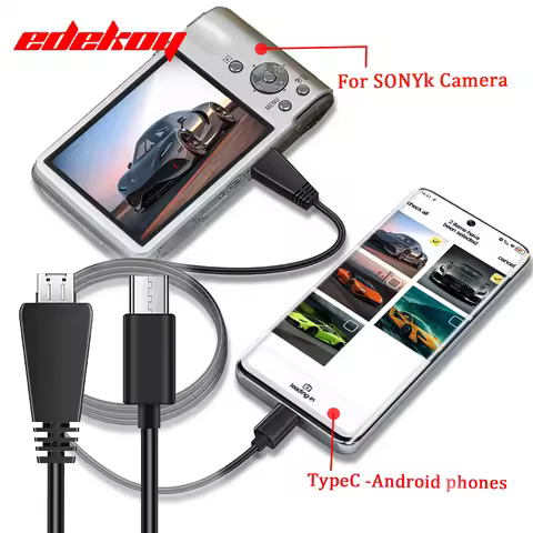 for SONY Cameras to Android phone typeC OTG cable for Sony DSC-HX7 HX9 HX100V H70 WX5 WX10 WX9 T99 T