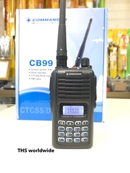 วิทยุสื่อสาร COMMANDER รุ่น CB99 (มีทะเบียน ถูกกฎหมาย) ระบบ VHF/FM 136-174MHz/245MHz หน้าจอ 2 บรรทัด 2 ย่านความถี่ เป็นเครื่องในกลุ่มยอดนิยม อุปกรณ์มีราคาถูก และอะหลั่ยรองรับยาวนาน ใช้งานง่าย...แม้ไม่เคยใช้งานมาก่อน รับประกัน 1 ปี...