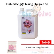Nước Giặt Thái Lan 5L hương nước hoa thơm lâu Hyegieni - Trắng Tặng 1 tăm bông