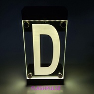 FLASHPULSE Solar Powered House Number Sign, Remote Controller Digit or Letters RGB Color Address Lig