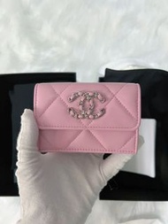 CHANEL 19 絕版wallet 細銀包coin purse位（粉紅/黑）