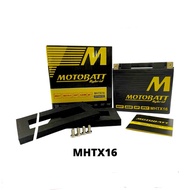 MOTOBATT Hybrid MHTX16 Motorcycle Battery with AGM Technology 12V 11Ah for MB Quadflex & Yuasa Repla