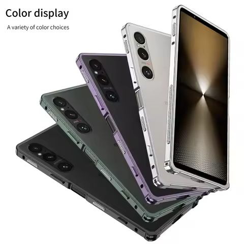 Metal Frame Case For Sony Xperia 1 VI Ultra-thin Heat Dissipation Split Seahorse Buckle Design Cover