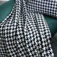 LXX Fashion Houndstooth Blanket Modern Soft Outfit Decorative Sofa Bed Tail Chair Cover Blanket Plaid Weighted Blanket For Beds
