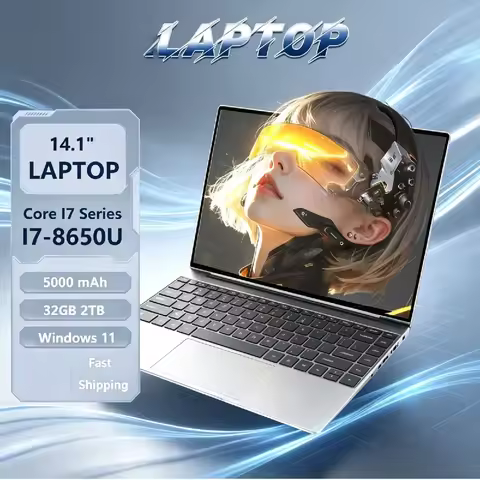 Intel Core i7 8650U 14.1 Inch Ultra Slim Laptop 32GB DDR4 2TB SSD 1920x1080 FHD Display Notebook PC 