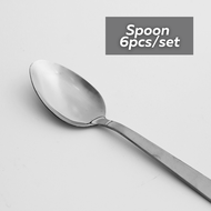 GIKEN Stainless Steel Fork 6pcs/set Spoon 6pcs/set Sudu Garfu (gsven)