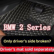 (Ready Stock) Single Driver Side (BMW 2 Series) Floor Mat Right Hand Drive PU Leather Waterproof Dur