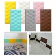 Simple 5/10PCS Self-adhesive 3D Wall Sticker Bed Head Anti-collision Soft Wall Enclosure Cushion Waterproof Wall Panel