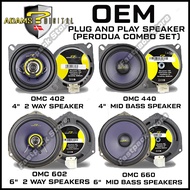 Adams Digital / Adam Digital OEM Car Speaker Kereta Plug and Play Front and Rear For Perodua Myvi At