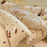 Thick Duvet Cover Coral Fleece Single-Piece Plus Fleece Milk Fleece Duvet Cover Double 3 Household S