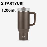 SITARTYURI 8866/8868 แก้วน้ําสูญญากาศ เก็บความเย็น และร้อน พร้อมหูจับ อเนกประสงค์ พร้อมหลอดดูด 600ml