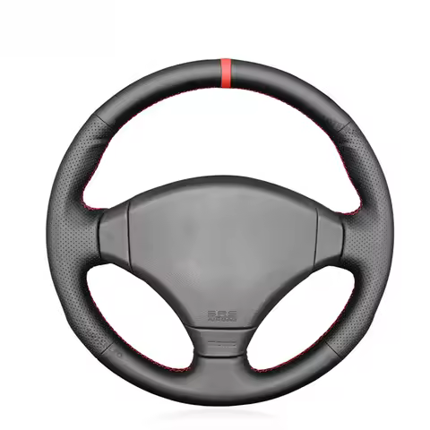 Black Faux Leather Car Steering Wheel Cover for Honda Accord Integra Type R DC2 Civic Type R EK9 199