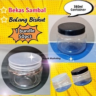 Balang Kuih Raya - 350ml PET Container [ 50pcs ] - Bekas Cookie Jar Balang Plastik Kosong/ Bekas Kua