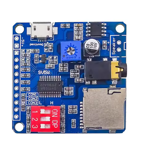 Voice Sound Playback Module MP3 Player Module UART I/O Trigger Class D Amplifier Board 5W 8M Storage