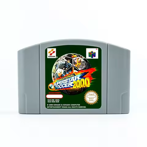 International Superstar Soccer 2000 Game Cartridge for 64 Bit PAL EUR Consoles N64 Game Card