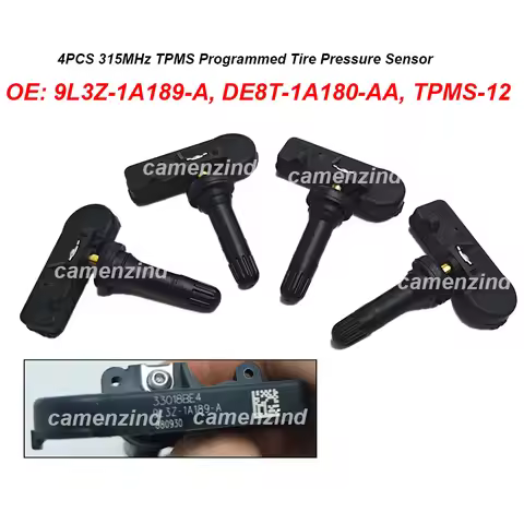 4Pcs Tire Pressure Sensor 9L3Z-1A189-A DE8T-1A180-AA 9L3T-1A180-AF TPMS-12 315MHz For F-ord E-350 F-
