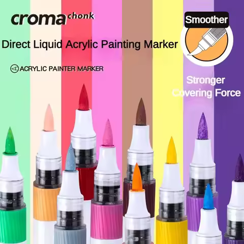 Croma 72/48/24 Color Marker Acrylic Graffiti Pens Waterproof Sketch Oily Alcohol Based Pen for Fabri