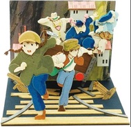 全新日版 mini 紙模型 6x6x5cm 天空之城 希達和帕祖逃跑 情景模型 Paper Craft 宮崎駿 Ghibli Laputa Castle in the Sky