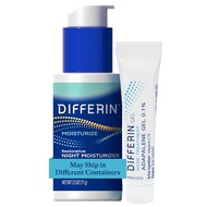 Differin 30 Day Gel & Night Moisturizer Set: Acne Treatement Gel (15g tube) & Restorative Night Mois