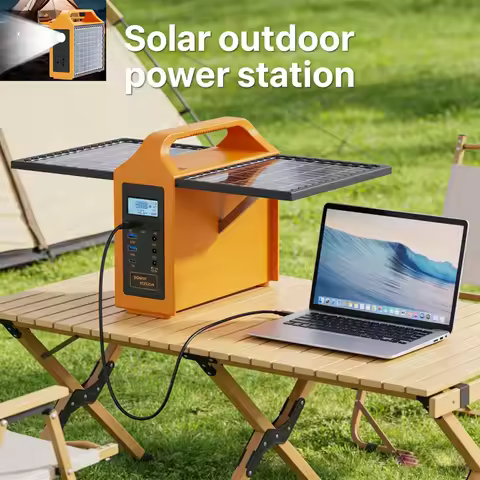 100W/150W Portable Solar Power Station with LED Light & Solar Panel 220V 110V Power Supply Solar Gen