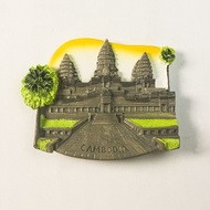 Cambodia Angkor Wat Tourist Refrigerator Sticker DIY Painted Souvenir Decoration Magnetic Home Refri