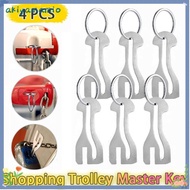 AKIYAMAMIO Trolley Master Key Token, Reusable Coin Holder Shopping Cart Token, Portable Metal Detach