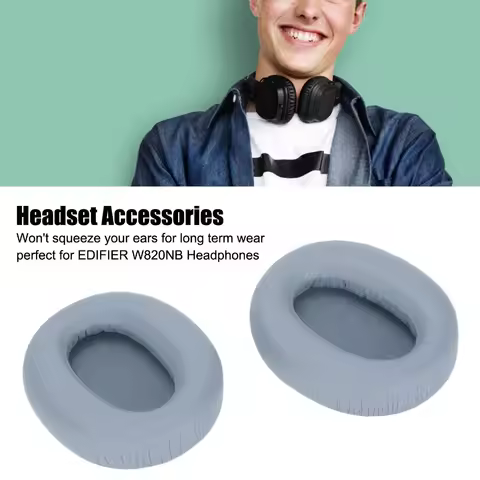 2PCS Leather Replacement Headset Ear Cushion Soft and Comfortable Noise Isolation Ear Pads for EDIFI