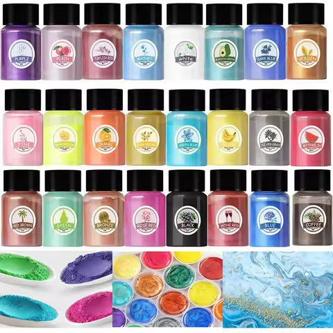 10g Epoxy Resin Dye Mica Powder Powdered Pigments Resin Mica Pearlescent Resin Pearl Natural Micas C