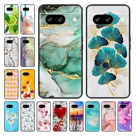 For Google Pixel 8A Pixel8 8 Pro Case Luxury Black Soft Silicone TPU Bumper Phone Cover for Google P